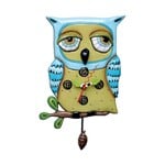 Enesco Canada Blue Owl Wall Clock