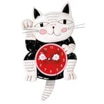 Enesco Canada Lucky Cat Wall Clock