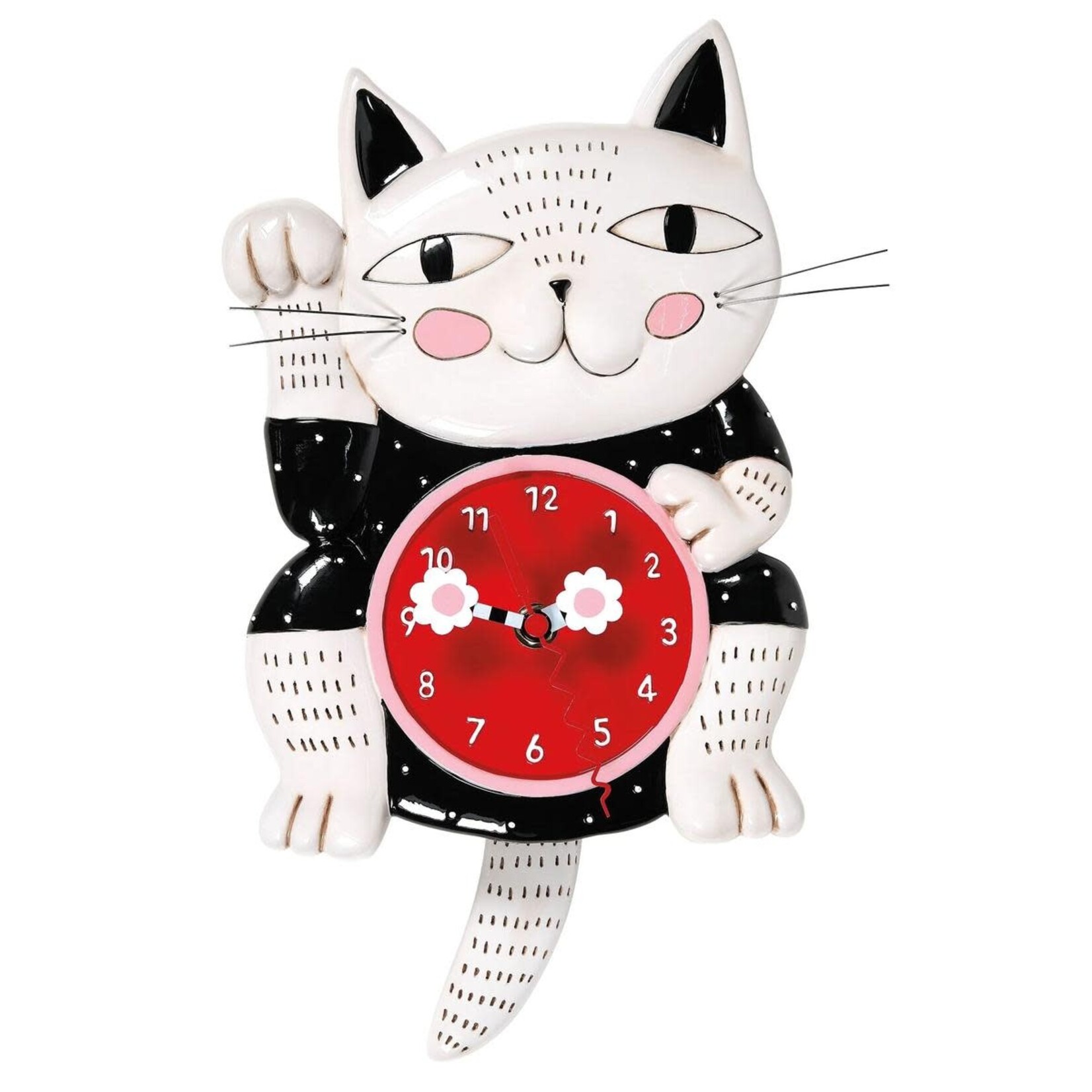 Enesco Canada Lucky Cat Wall Clock by Allen Designs