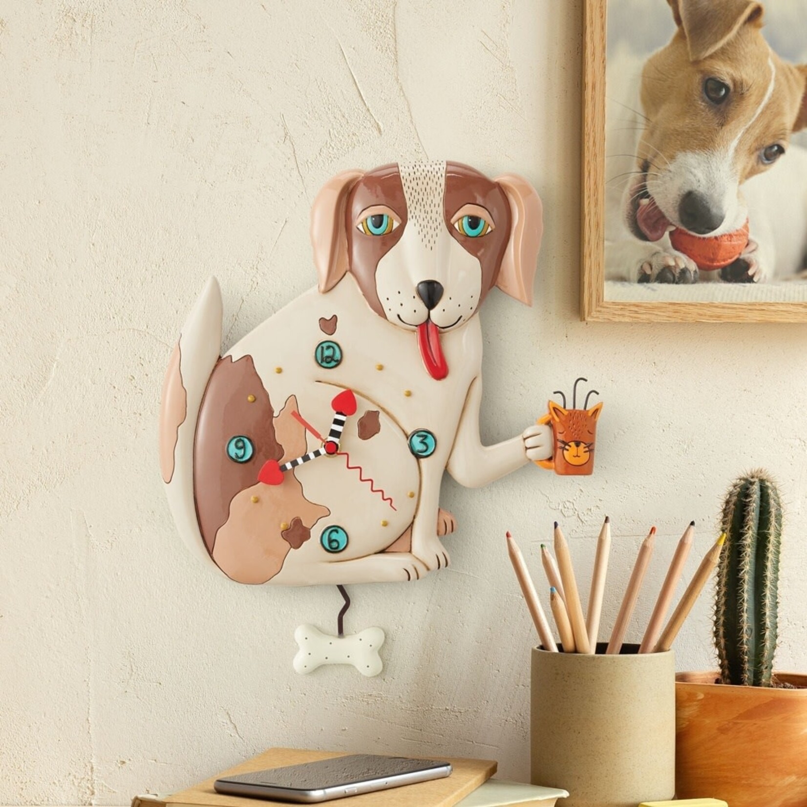No Bones Dog Wall Clock by Allen Designs