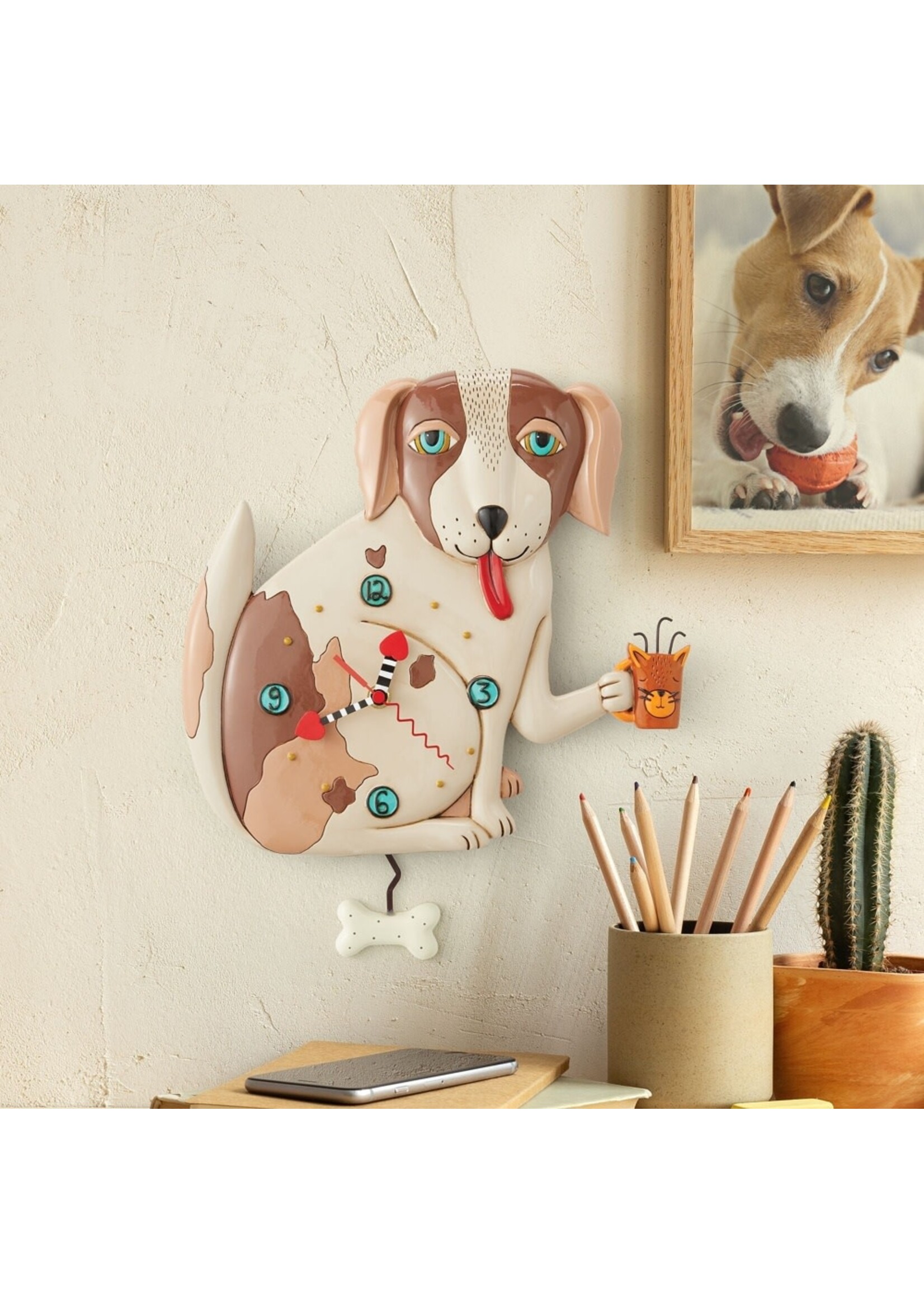 No Bones Dog Wall Clock by Allen Designs