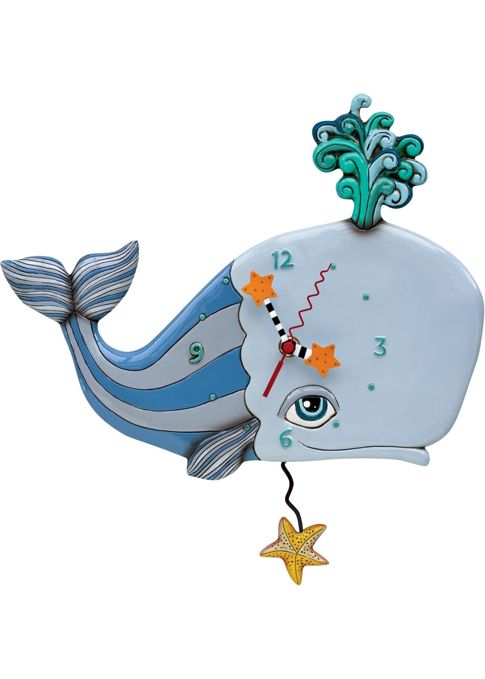 Spouting Off Whale Clock by Allen Designs
