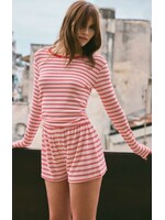 Diverse Group Night In Stripes Long-Sleeve Top