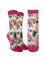 Women's Floral Cats Socks