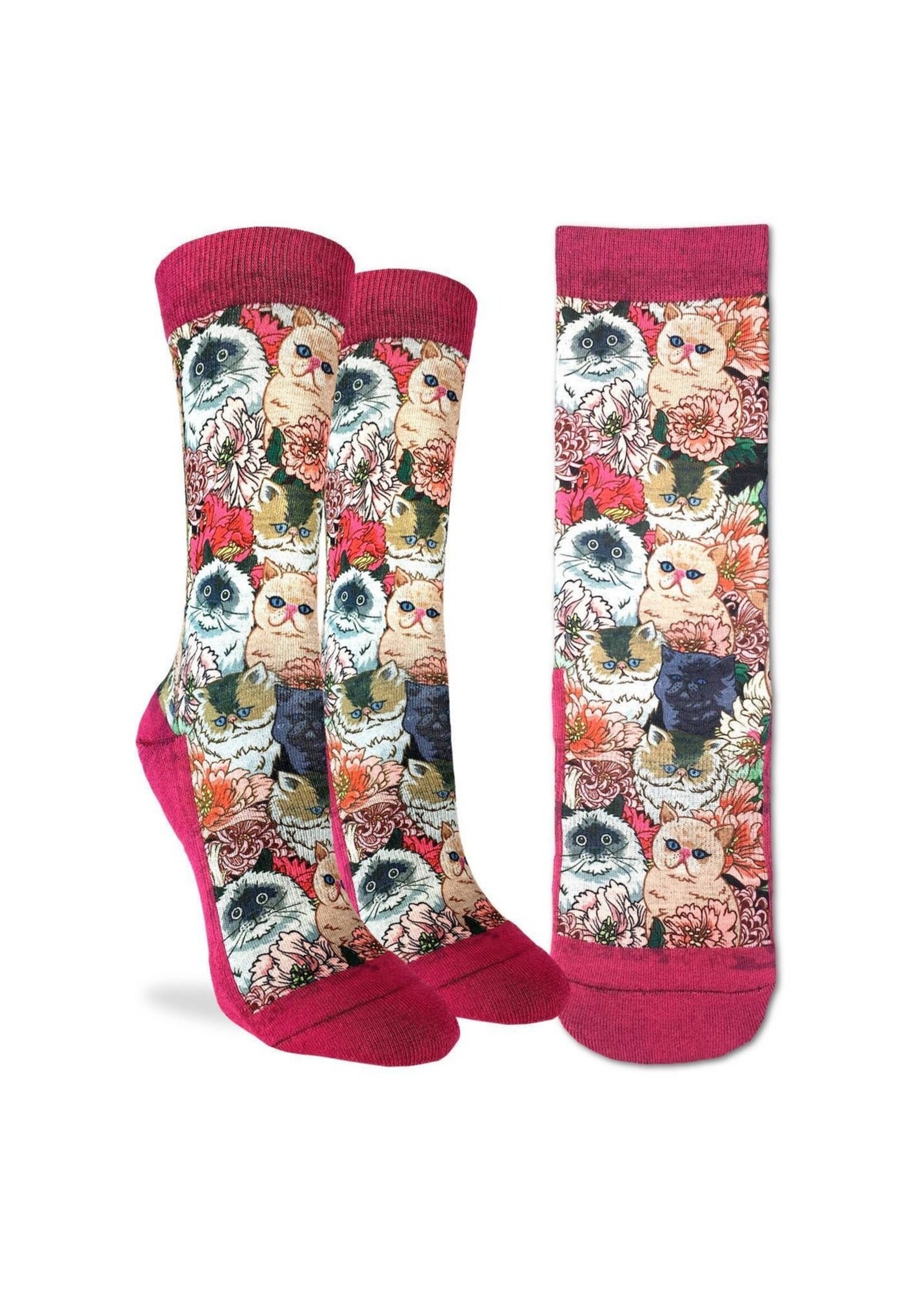 Women's Floral Cats Socks