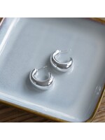 Glee Amplified Arc Hoops in Silver