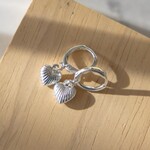 Glee Coastal Love Hoop Earrings - Silver