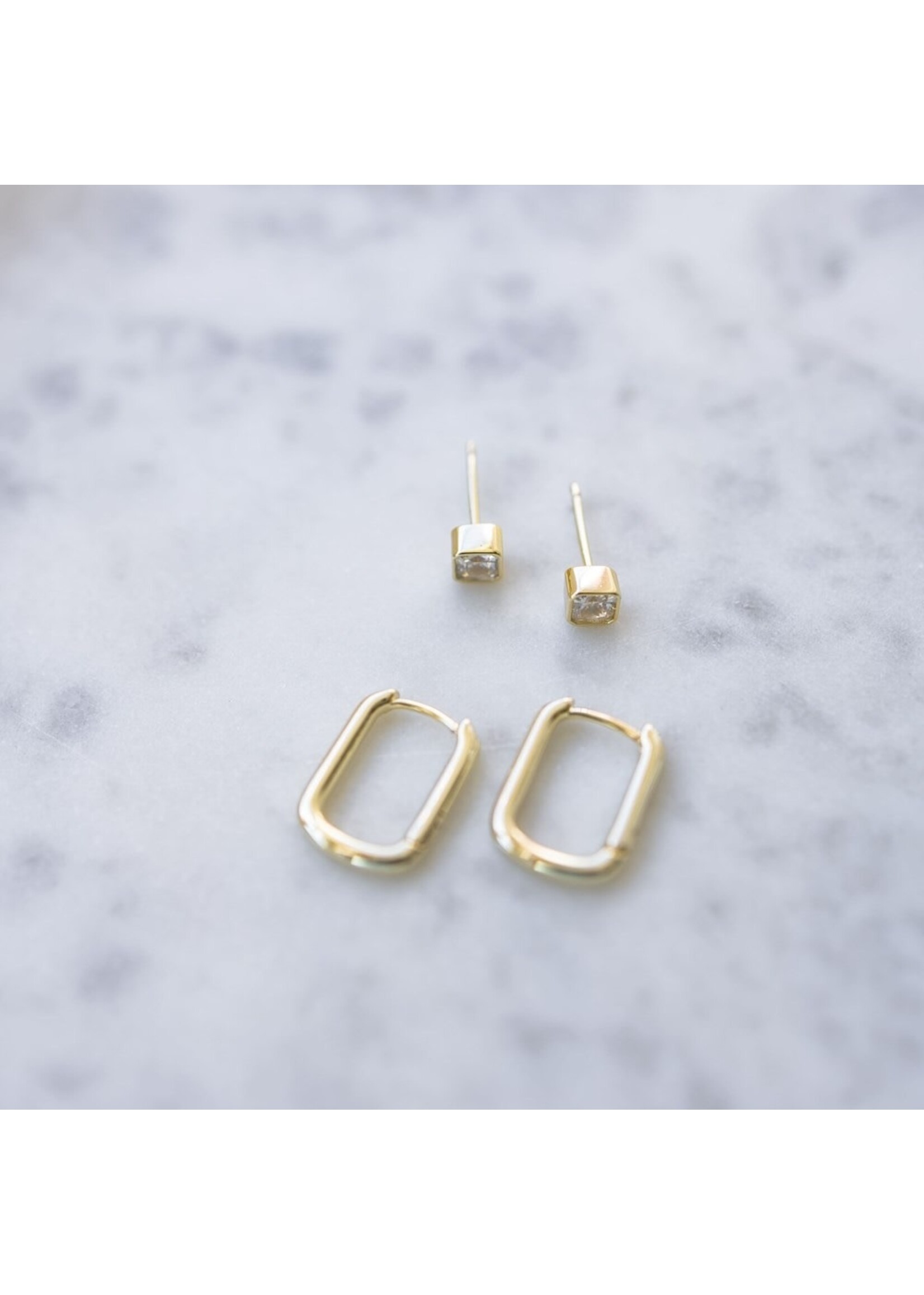 Glee Duet Set Square Earrings - Hypoallergenic, Antitarnish