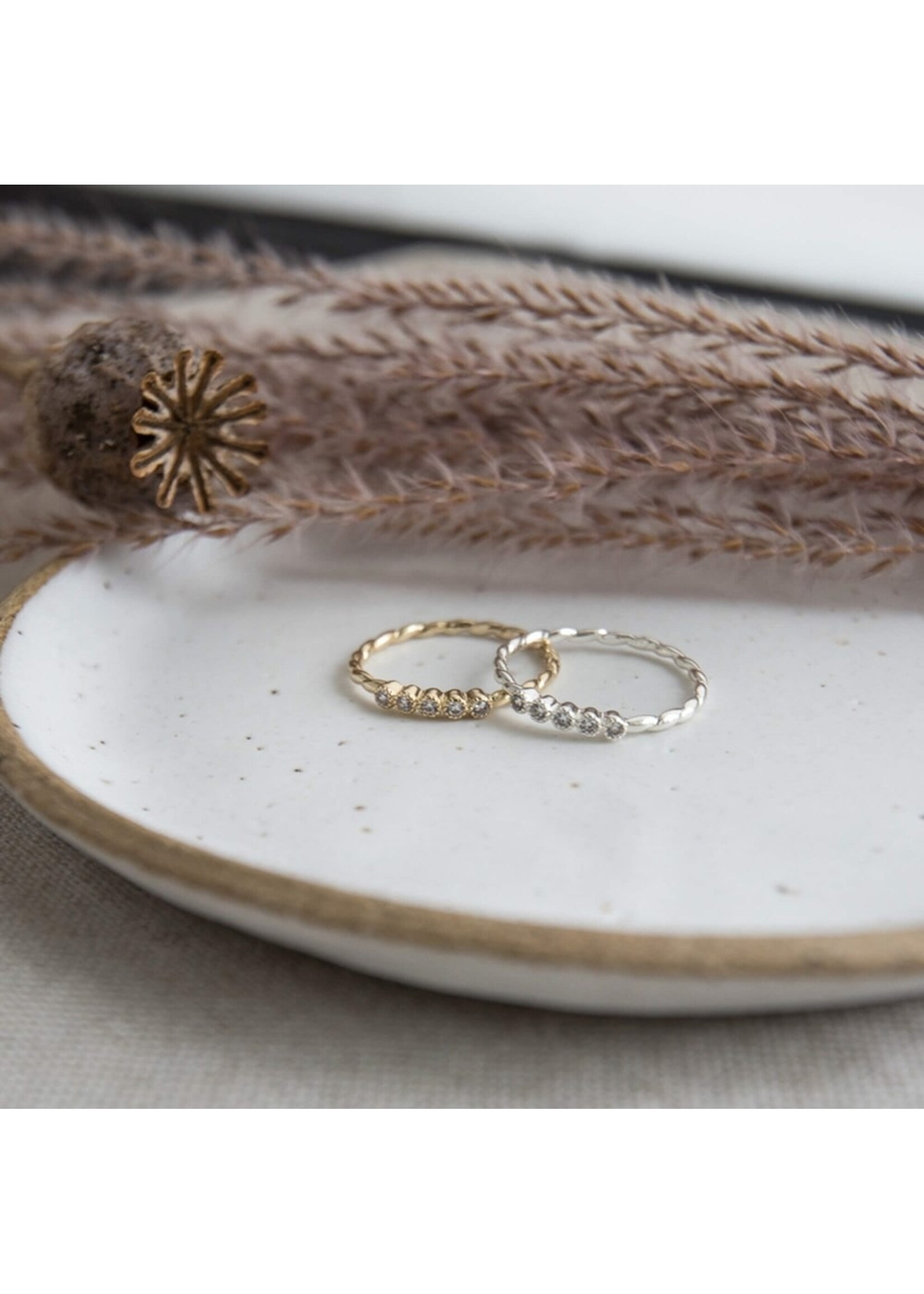 Glee Poppy Ring with Crystals