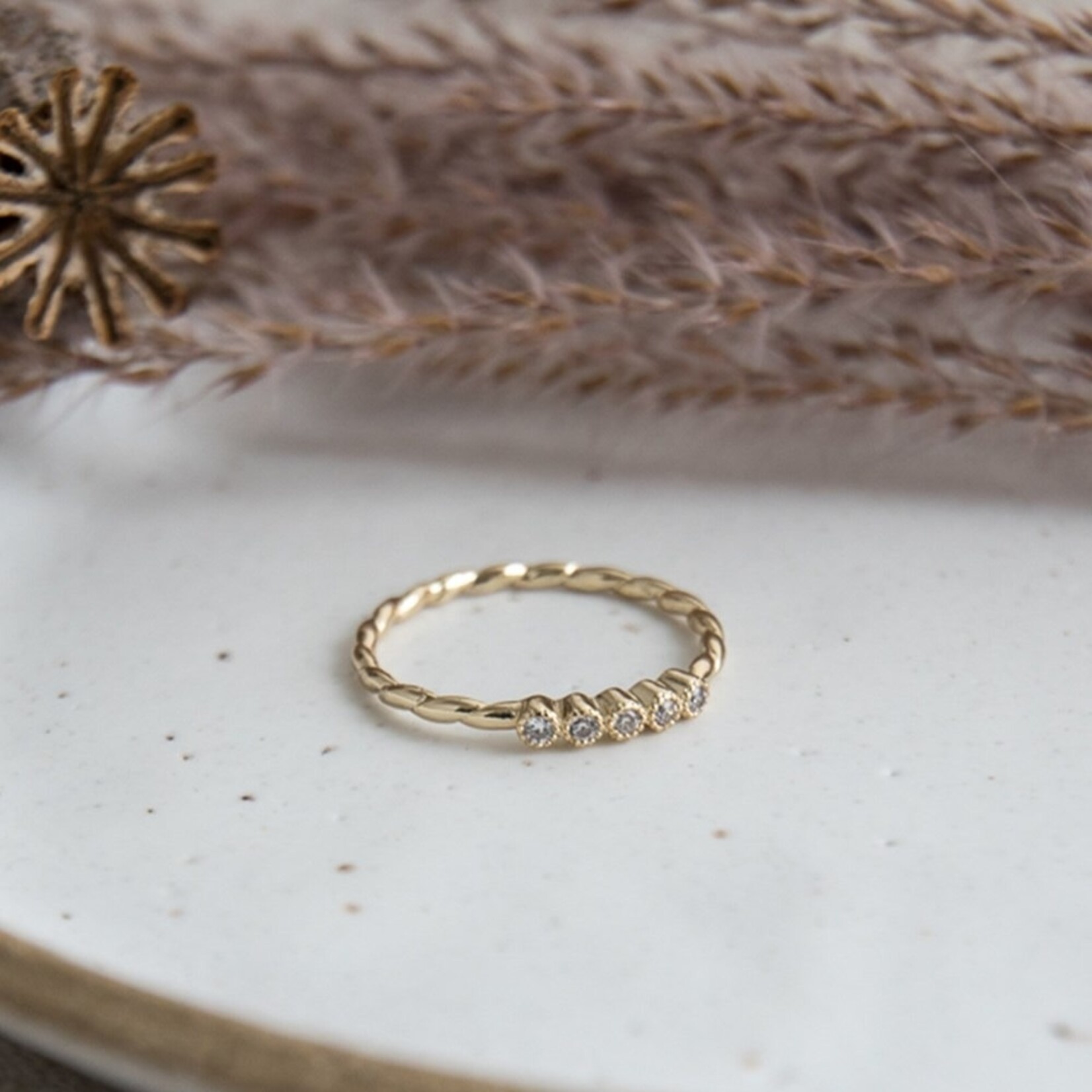 Glee Poppy Ring with Crystals