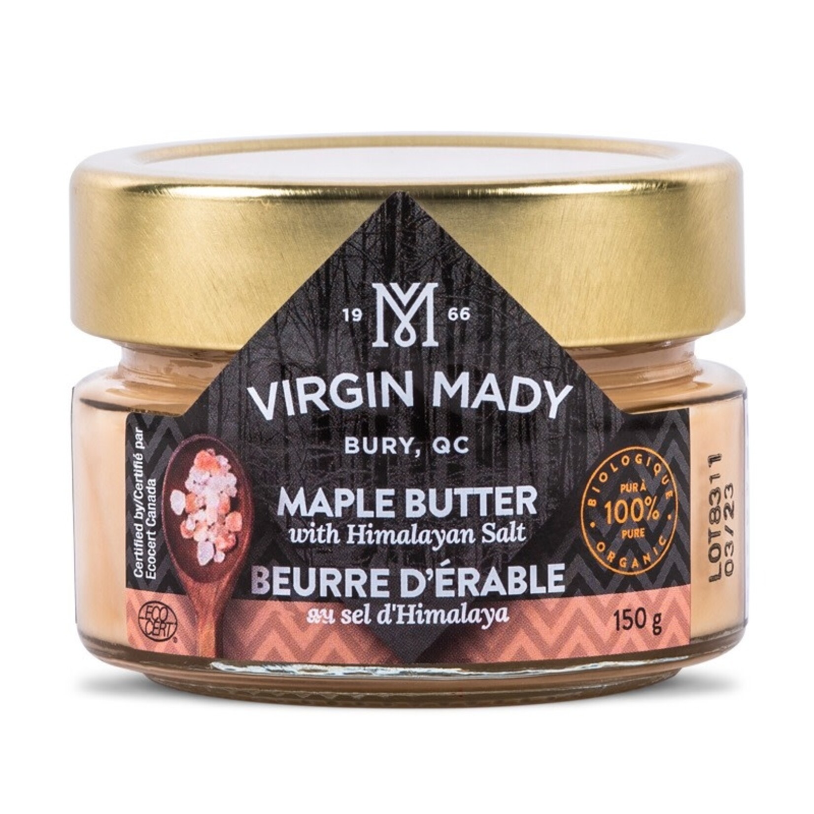Virgin Mady Organic Maple Butter with Himalayan Salt 150 g