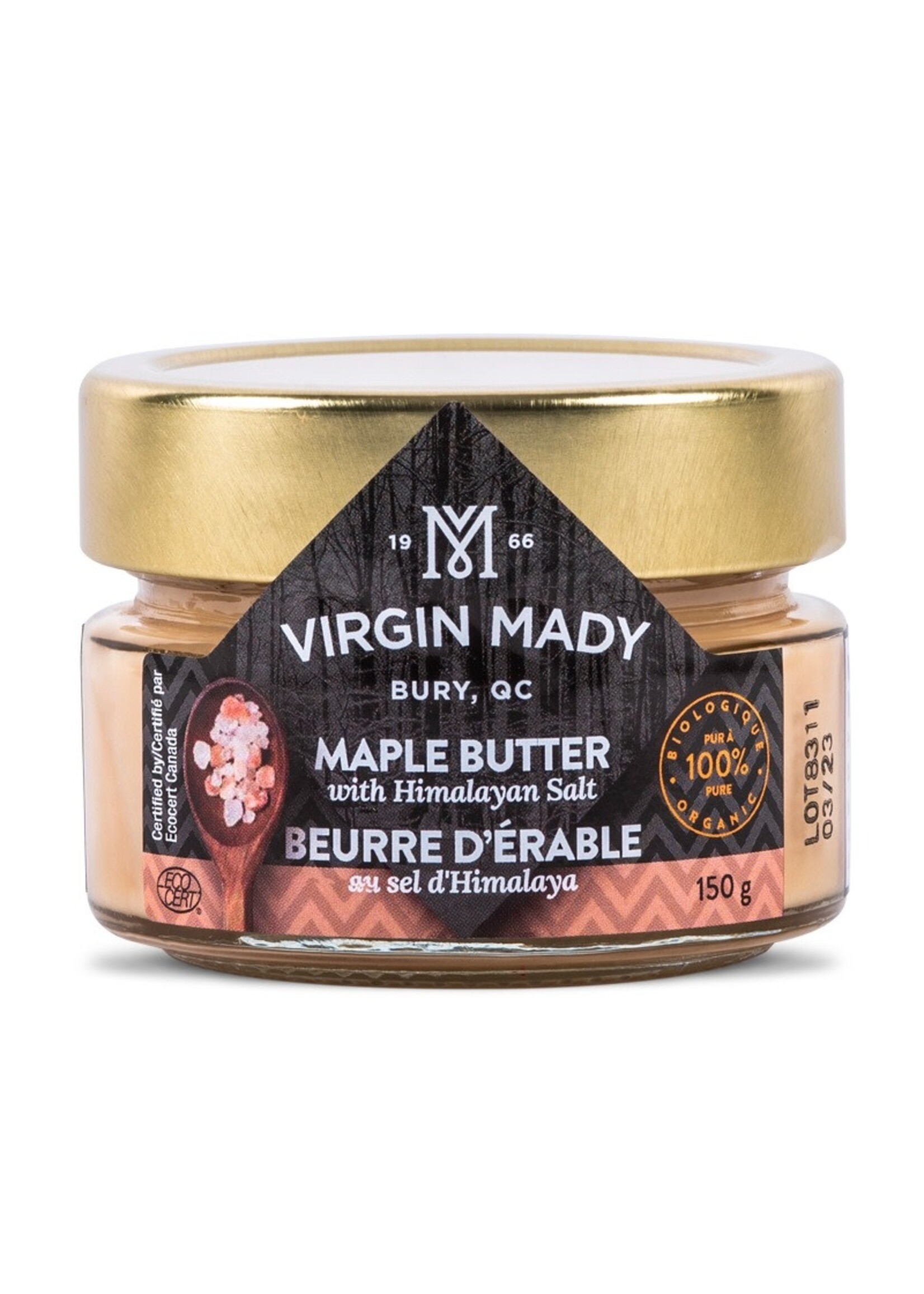 Virgin Mady Organic Maple Butter with Himalayan Salt 150 g