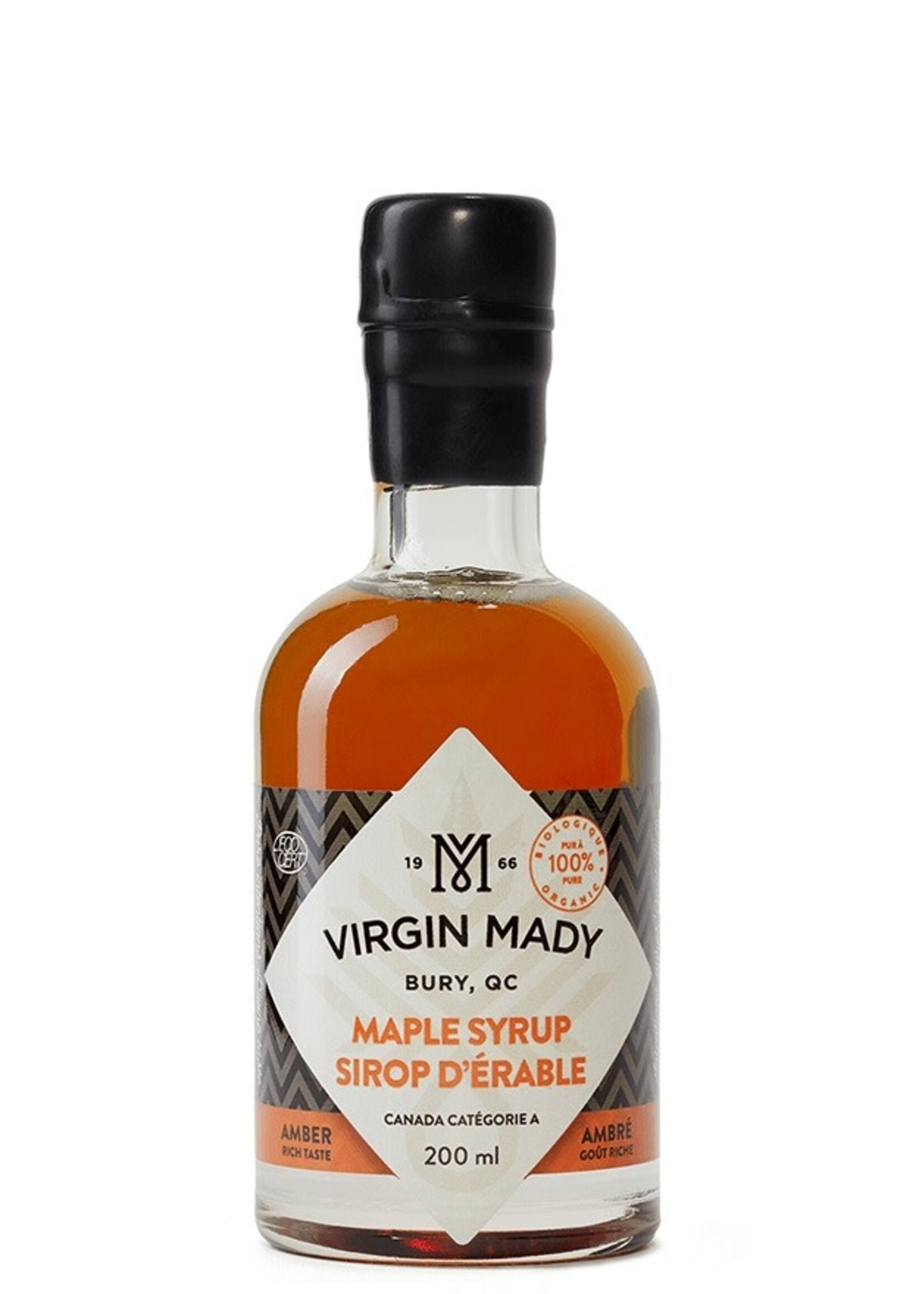 Virgin Mady Organic Amber Maple Syrup 200 mL