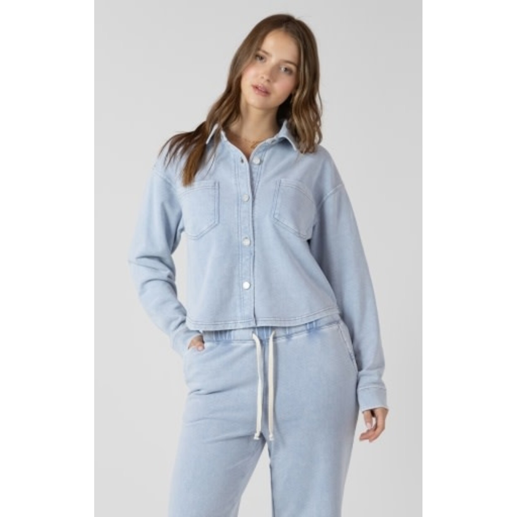 Dex Clothing Cropped Knit Overshirt