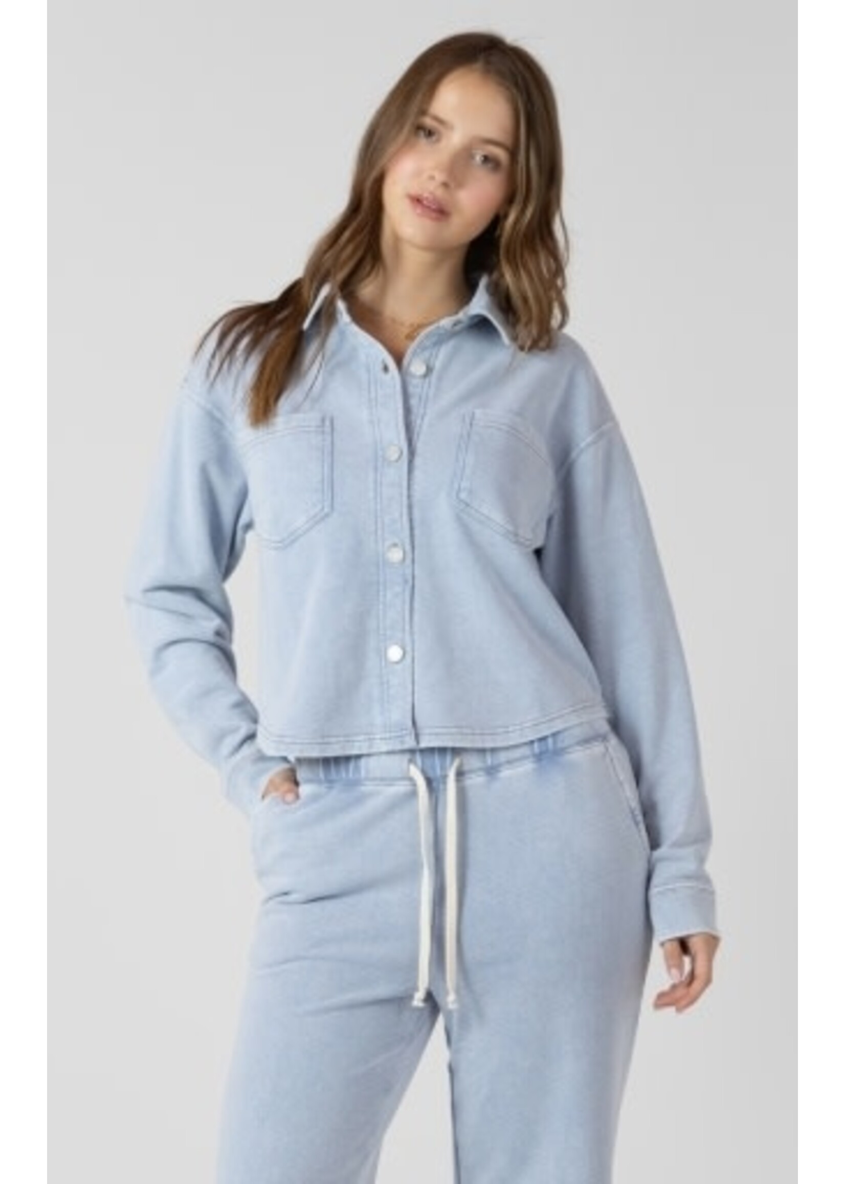 Dex Clothing Cropped Knit Overshirt