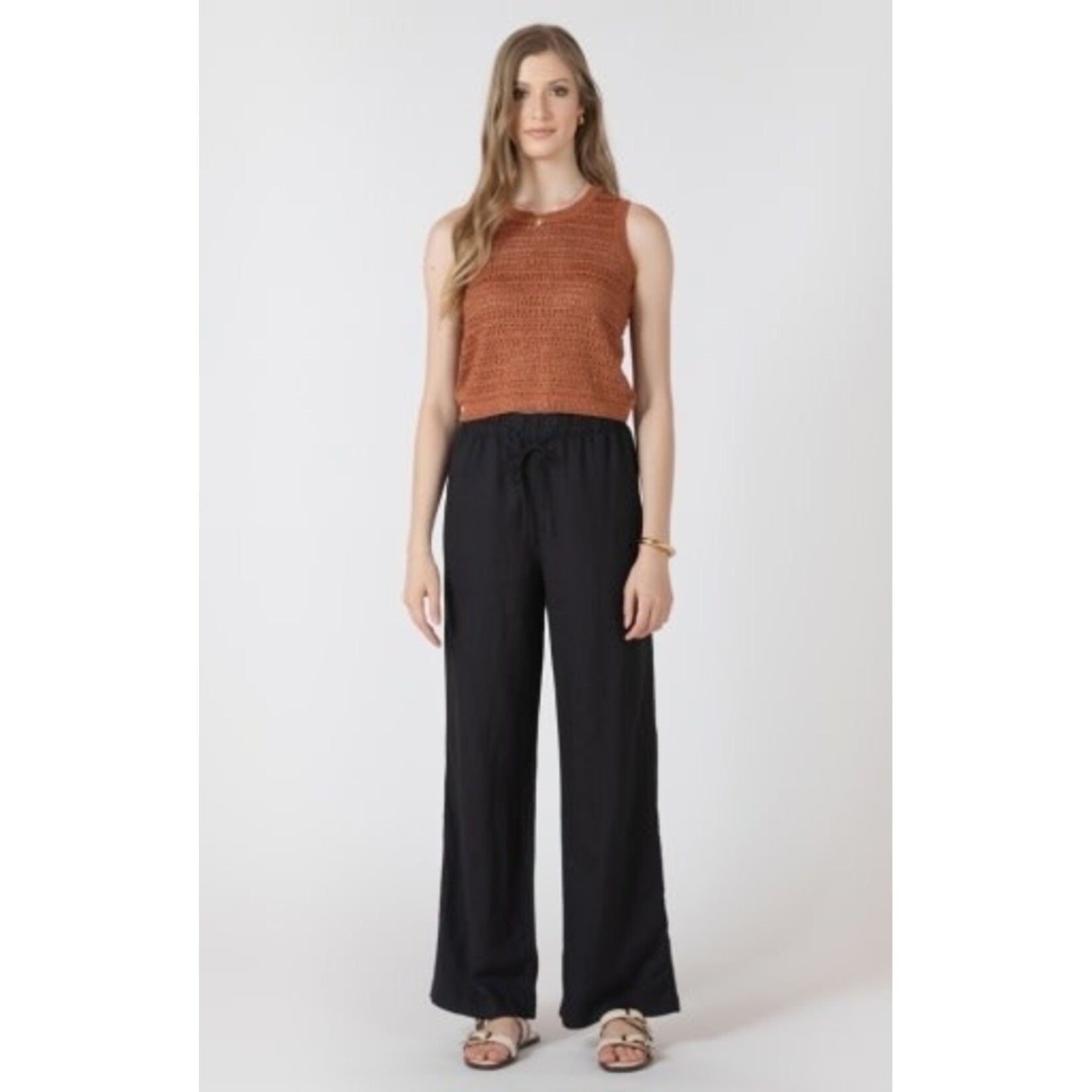 Dex Clothing 2722720 D Elastic Waist Linen Pants