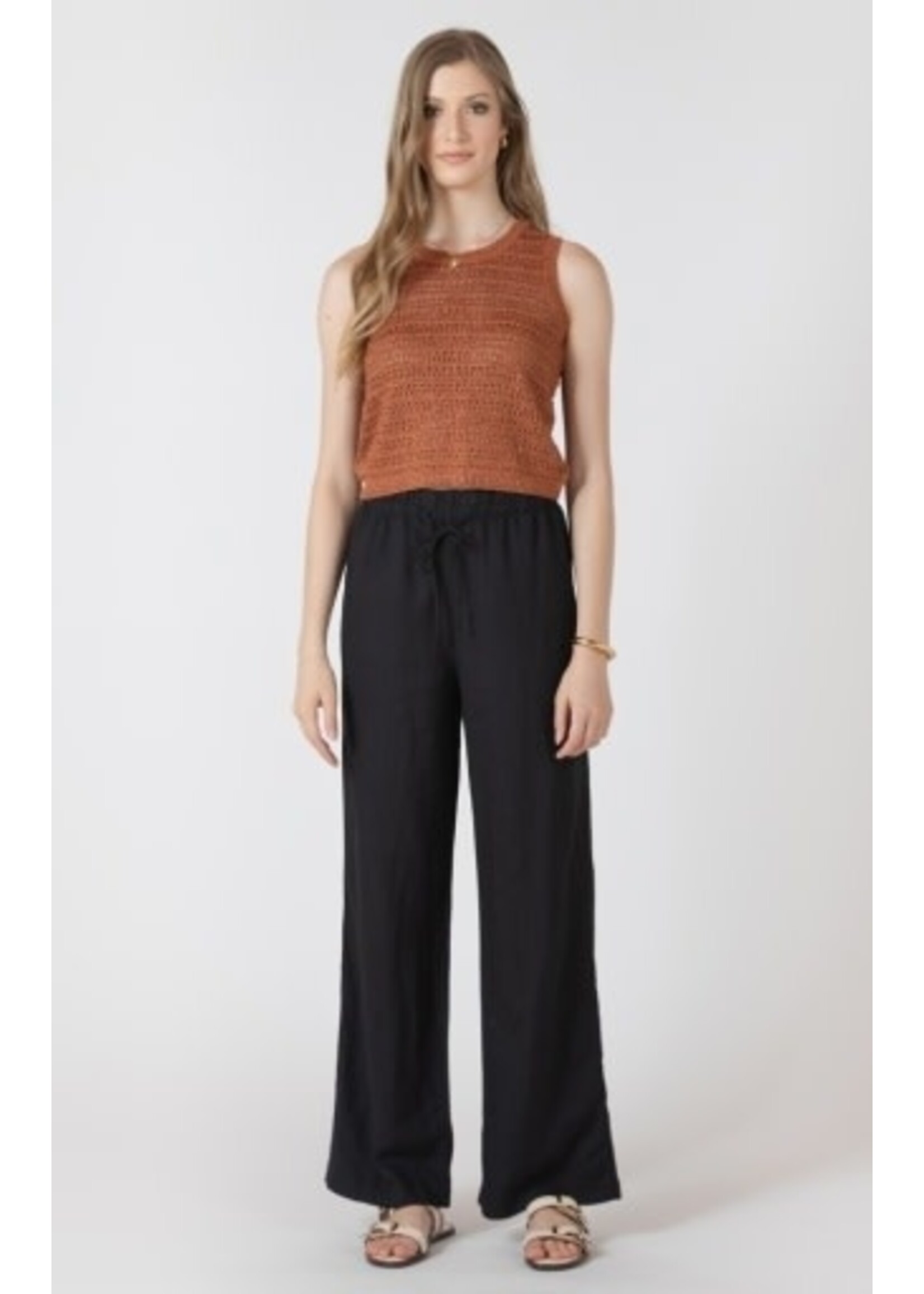 Dex Clothing 2722720 D Elastic Waist Linen Pants