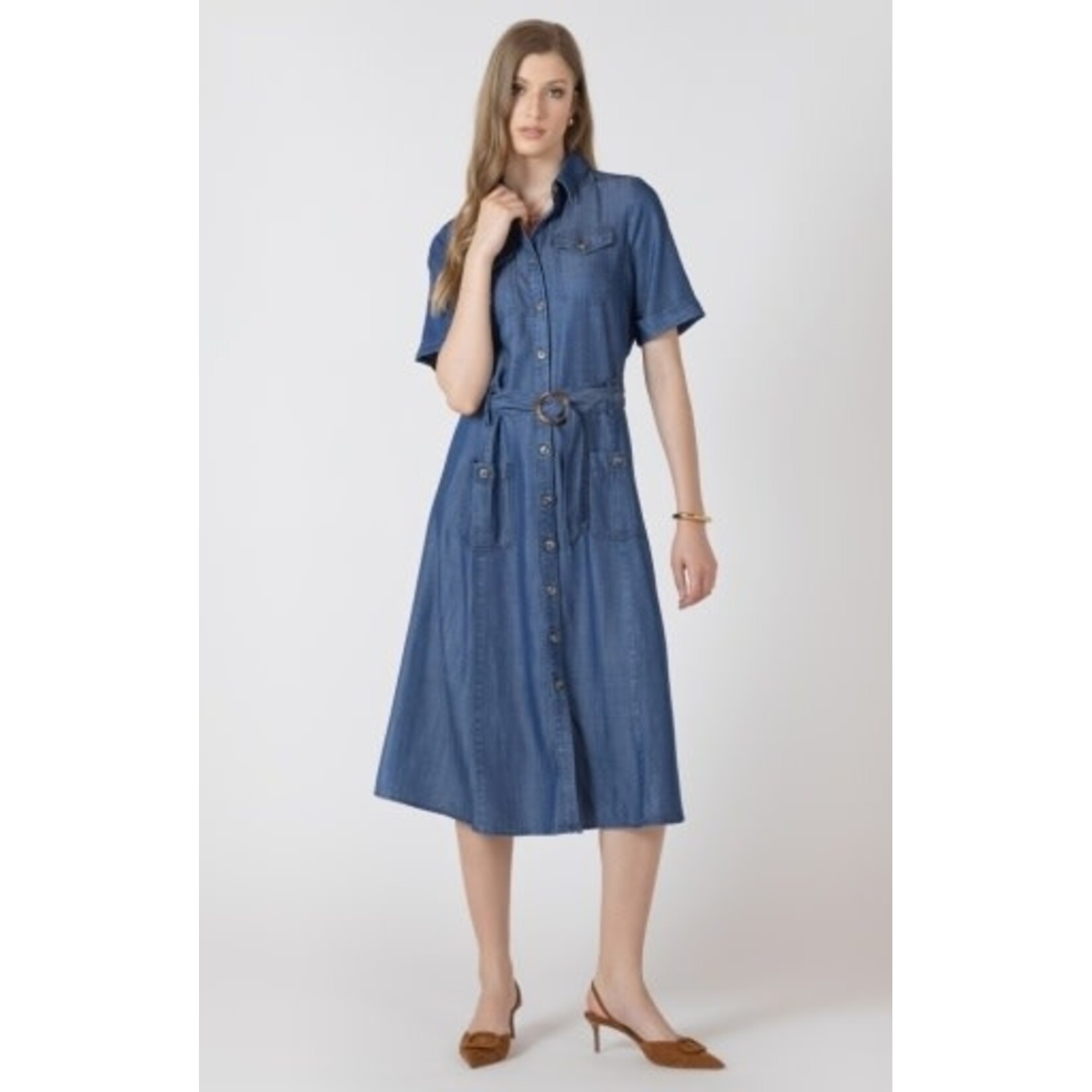 Black Tape 2722508 T Belted Utility Midi Dress