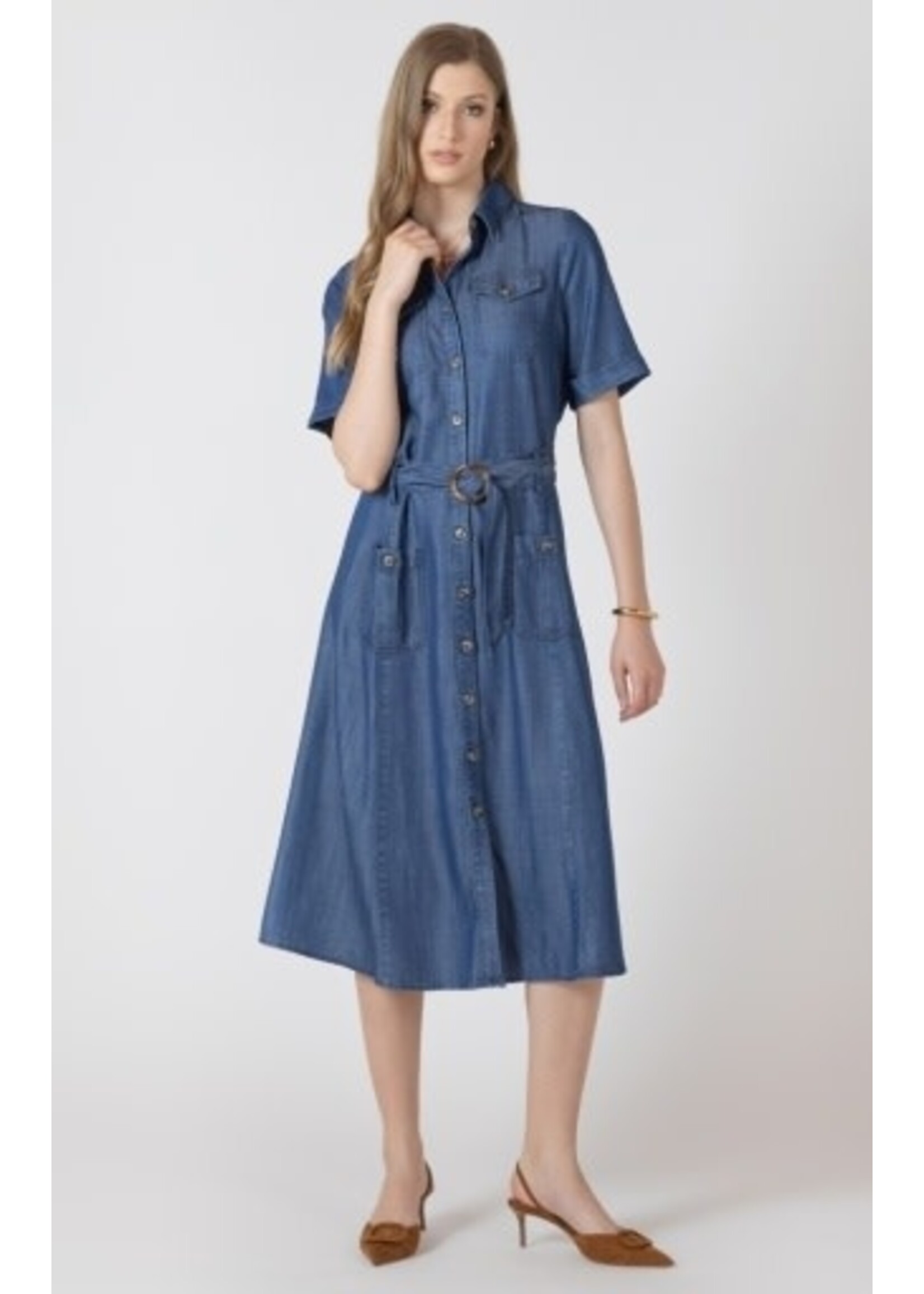 Black Tape 2722508 T Belted Utility Midi Dress