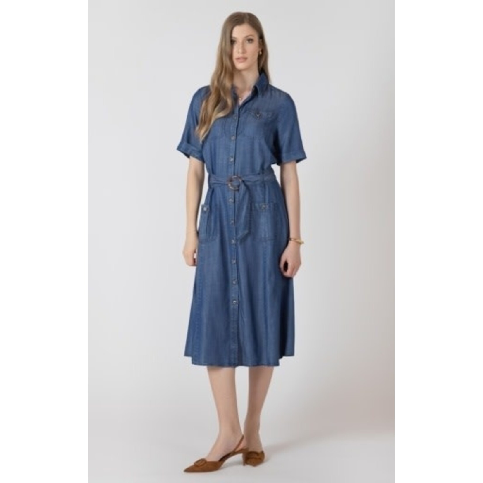 Black Tape 2722508 T Belted Utility Midi Dress