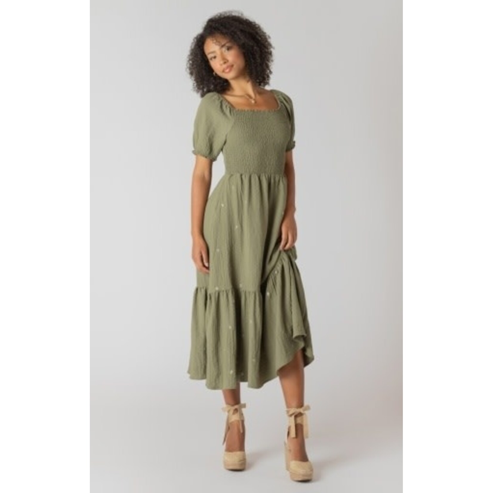 Room 34 2722518 DG Smocked Tiered Maxi Dress