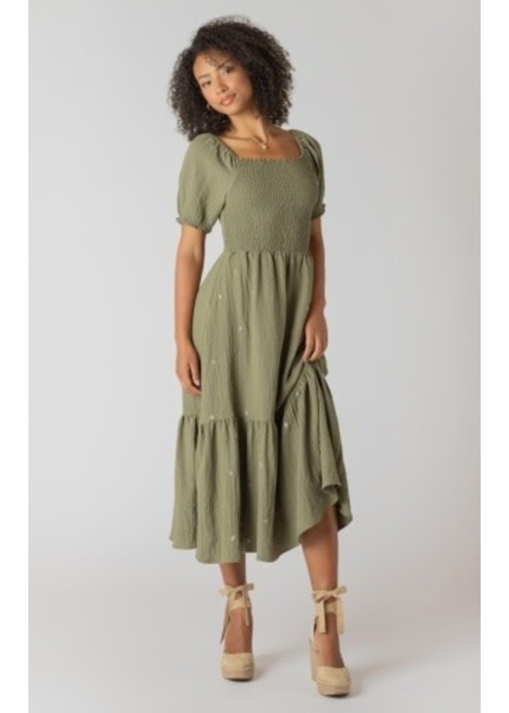 Room 34 2722518 DG Smocked Tiered Maxi Dress