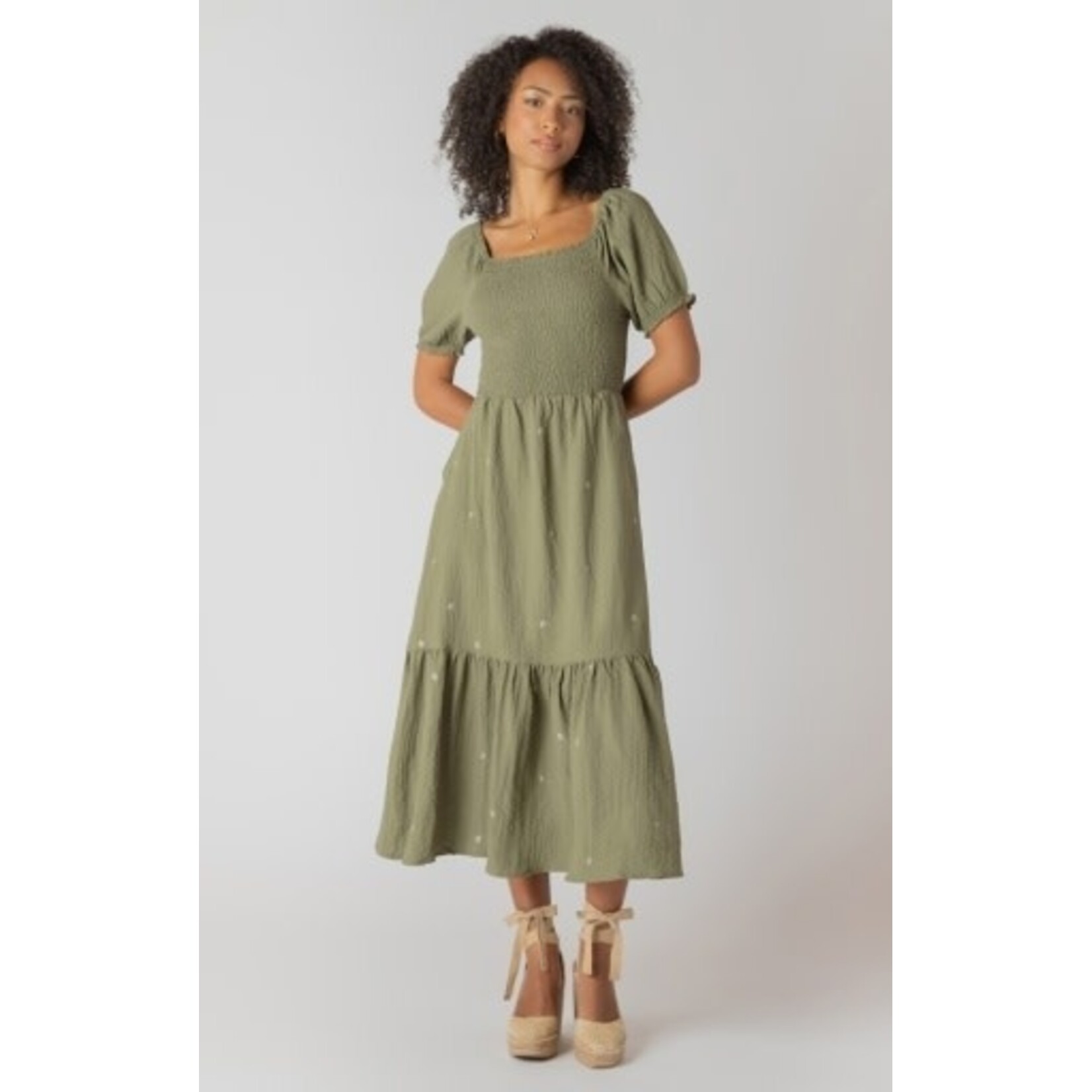 Room 34 2722518 DG Smocked Tiered Maxi Dress