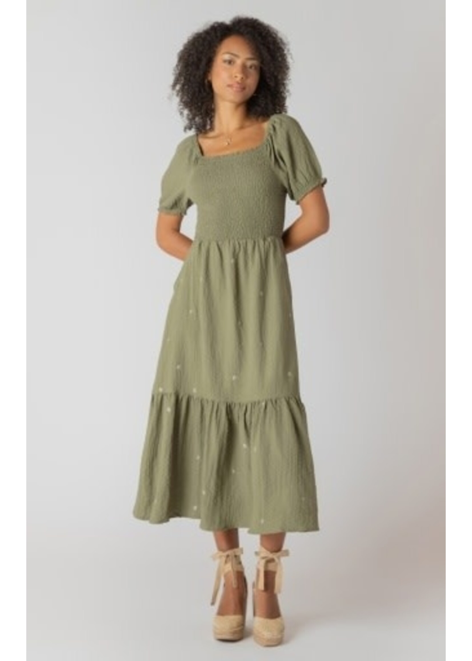 Room 34 2722518 DG Smocked Tiered Maxi Dress