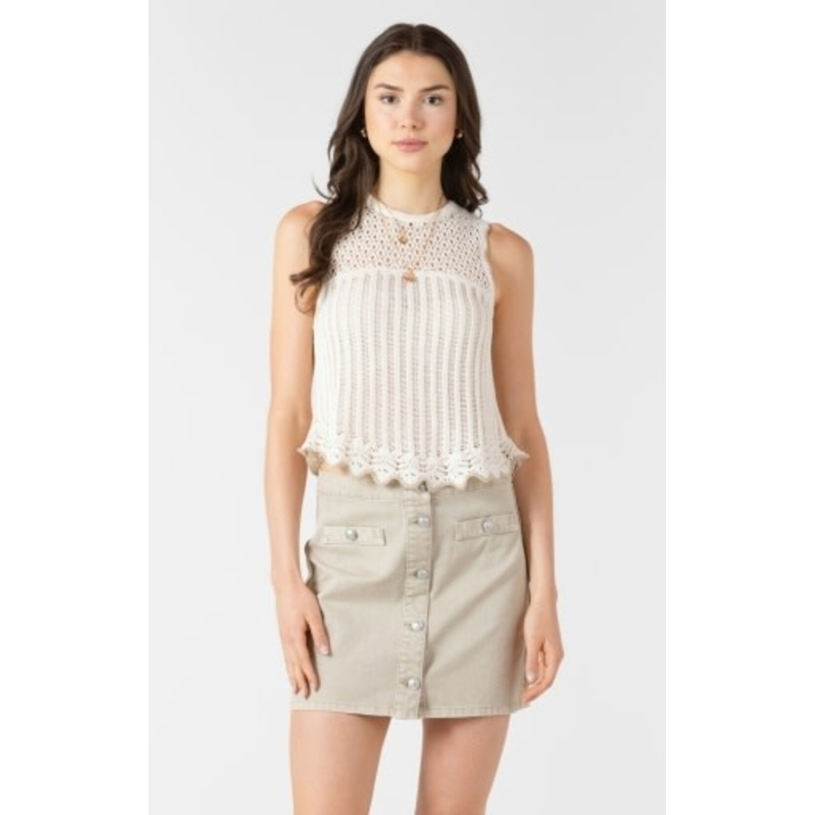 Dex Clothing 2727006 D Contrast Trim Sweater Tank
