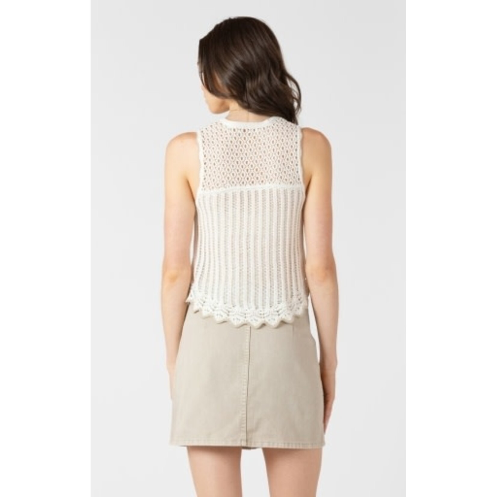 Dex Clothing 2727006 D Contrast Trim Sweater Tank