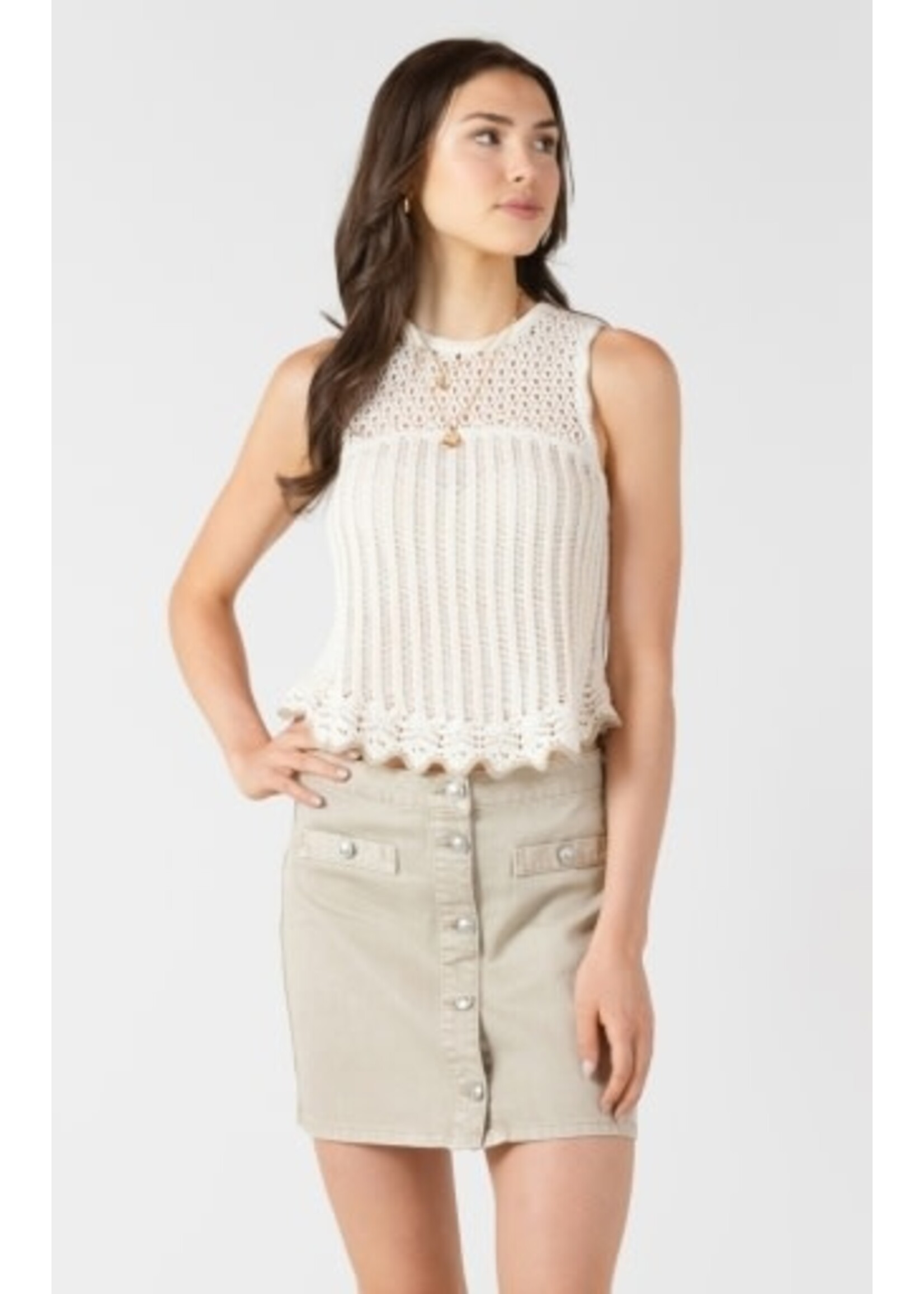 Dex Clothing 2727006 D Contrast Trim Sweater Tank