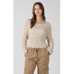 Dex Clothing Scalloped Hem Open Stitch Sweater