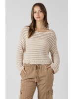 Dex Clothing Scalloped Hem Open Stitch Sweater