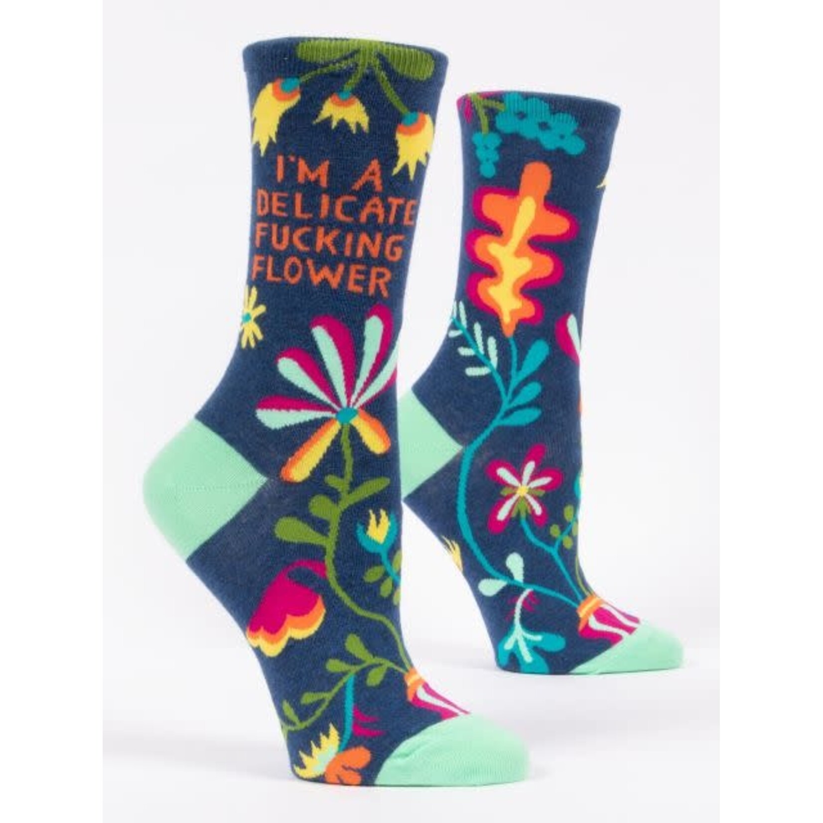 Blue Q I'm A Delicate F*cking Flower Women's Crew Socks