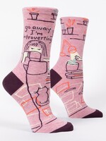 Blue Q Go Away I'm Introverting Women's Crew Socks