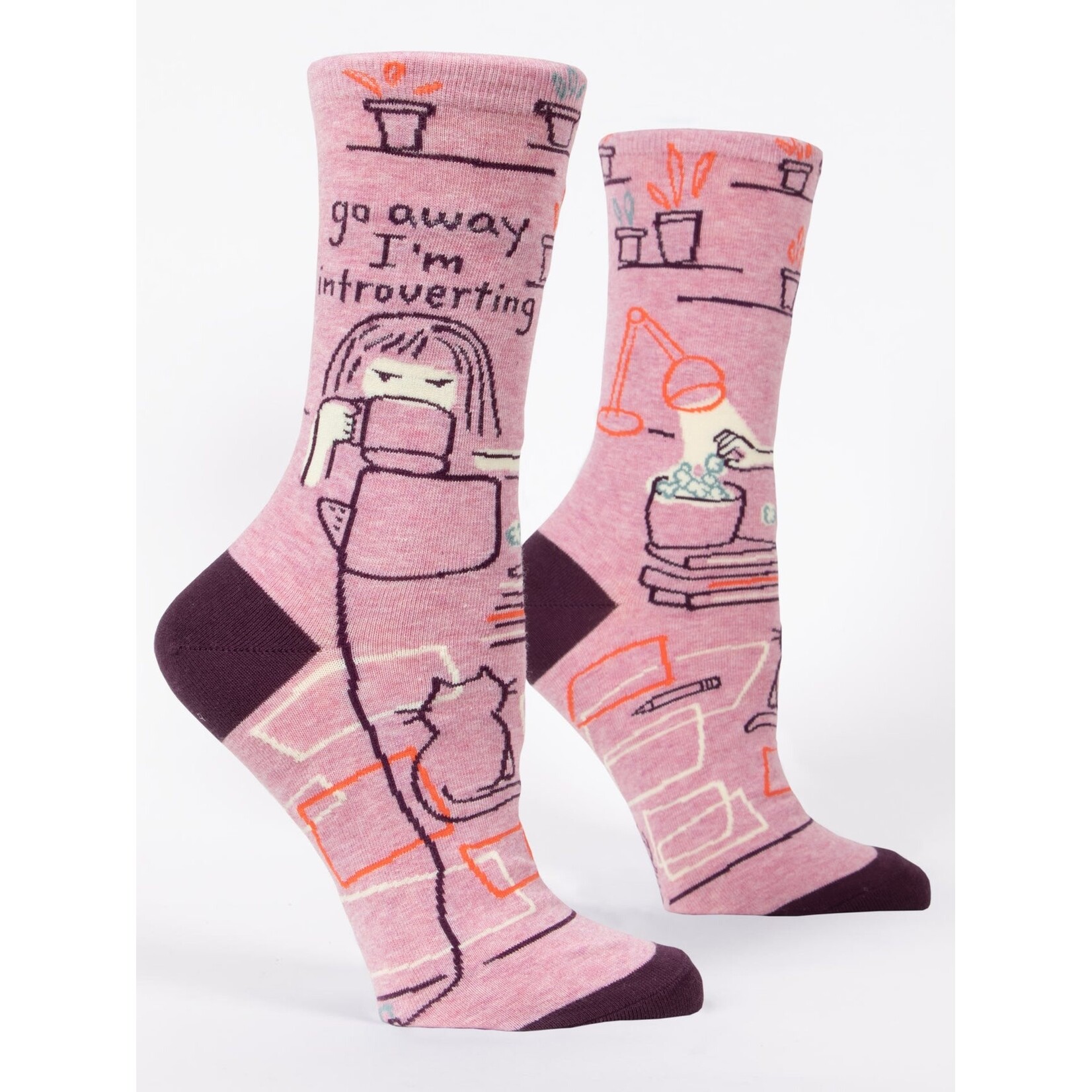 Blue Q Go Away I'm Introverting Women's Crew Socks
