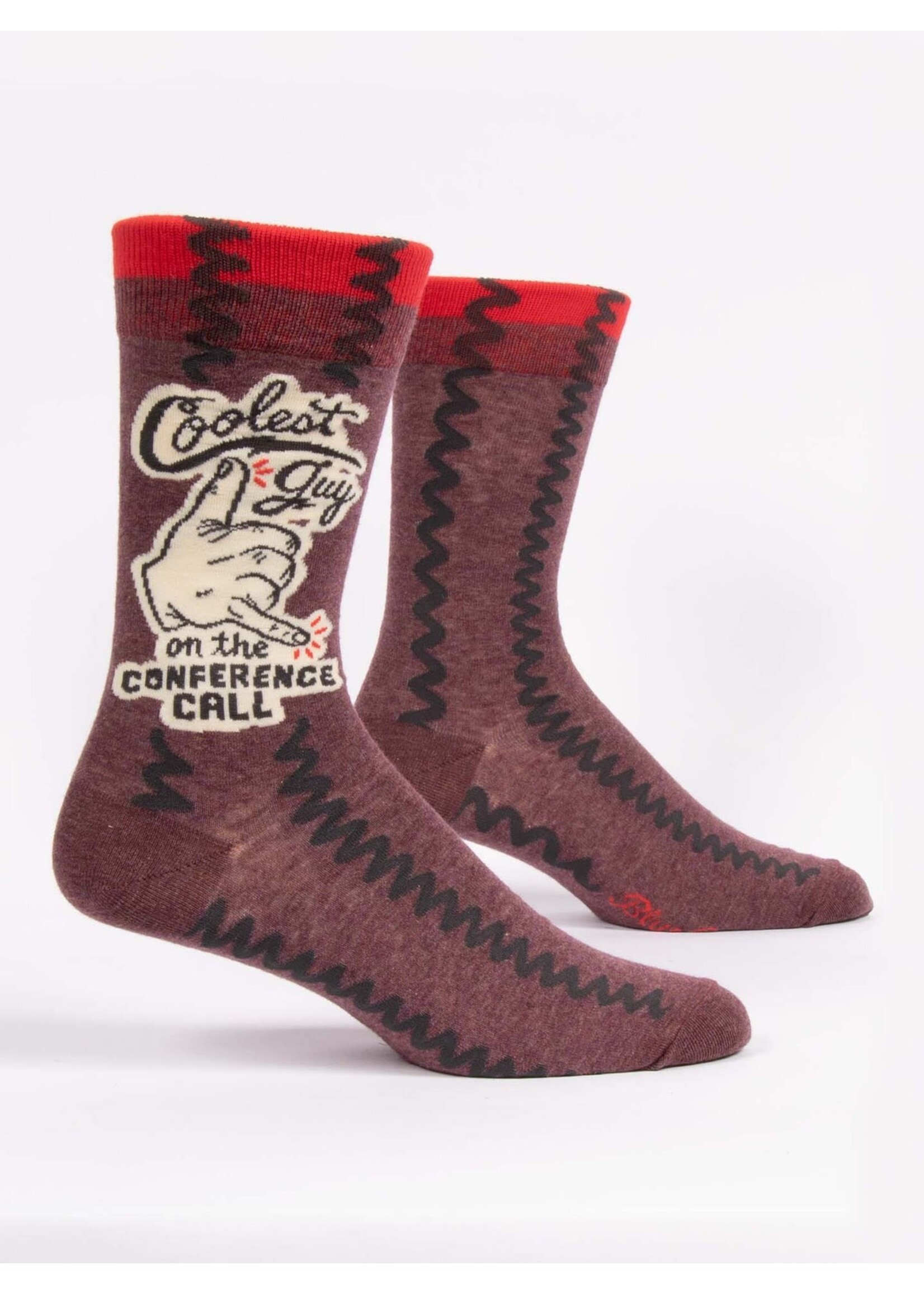 Blue Q Coolest Guy on the Conference Call Men's Crew Socks