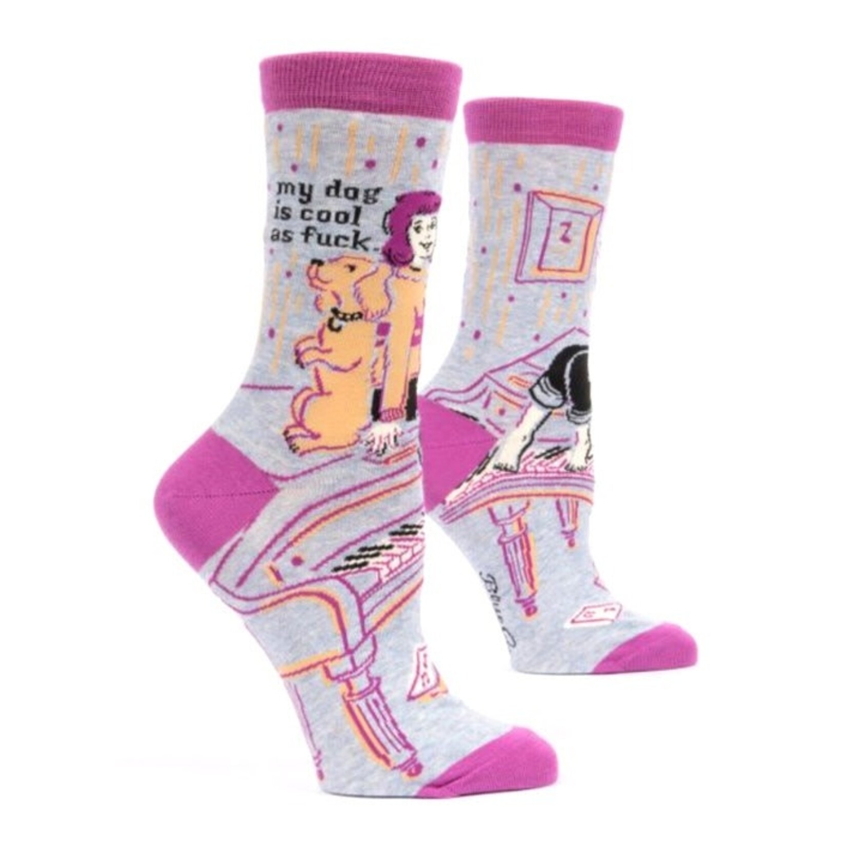 Blue Q My Dog is Cool as F*ck Women's Crew Socks