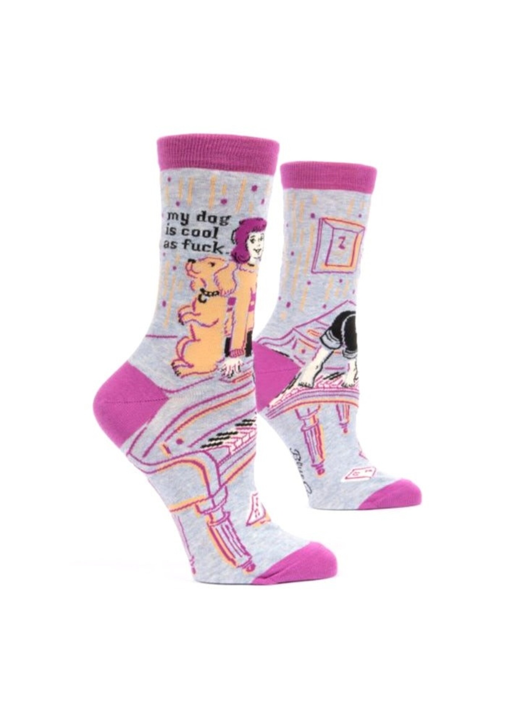 Blue Q My Dog is Cool as F*ck Women's Crew Socks