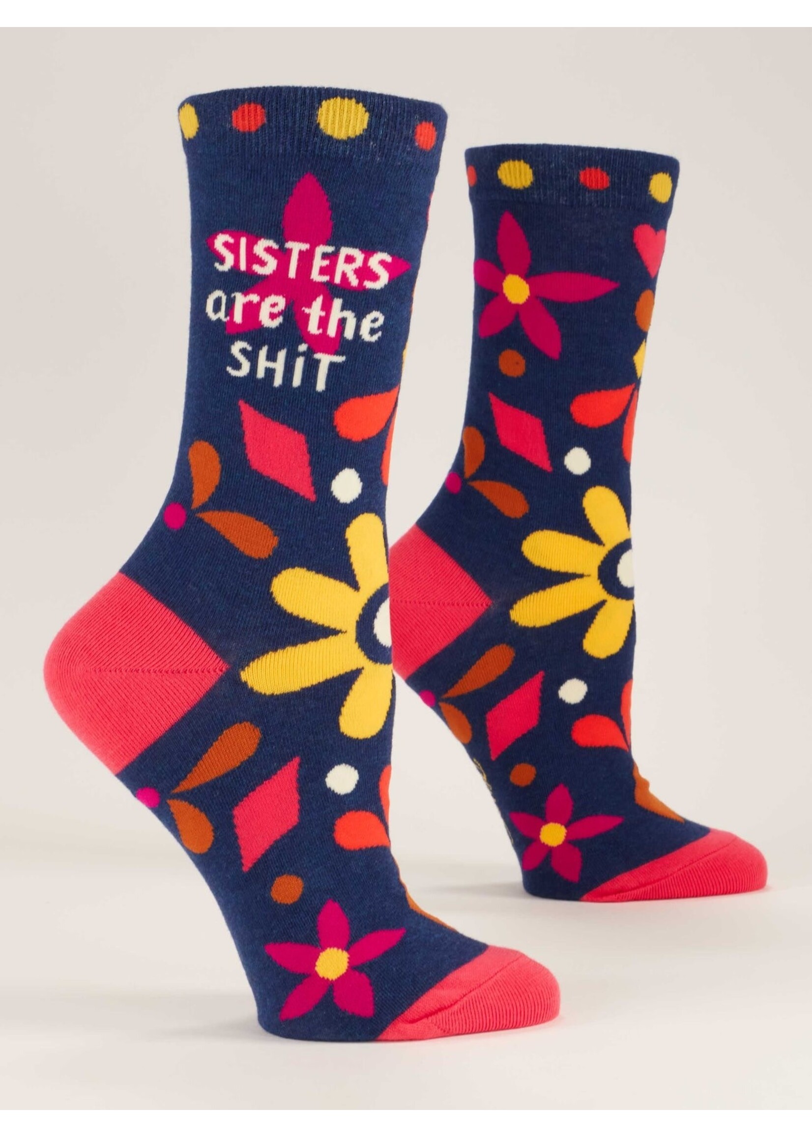 Blue Q Sisters Are The Shit Women's Crew Socks