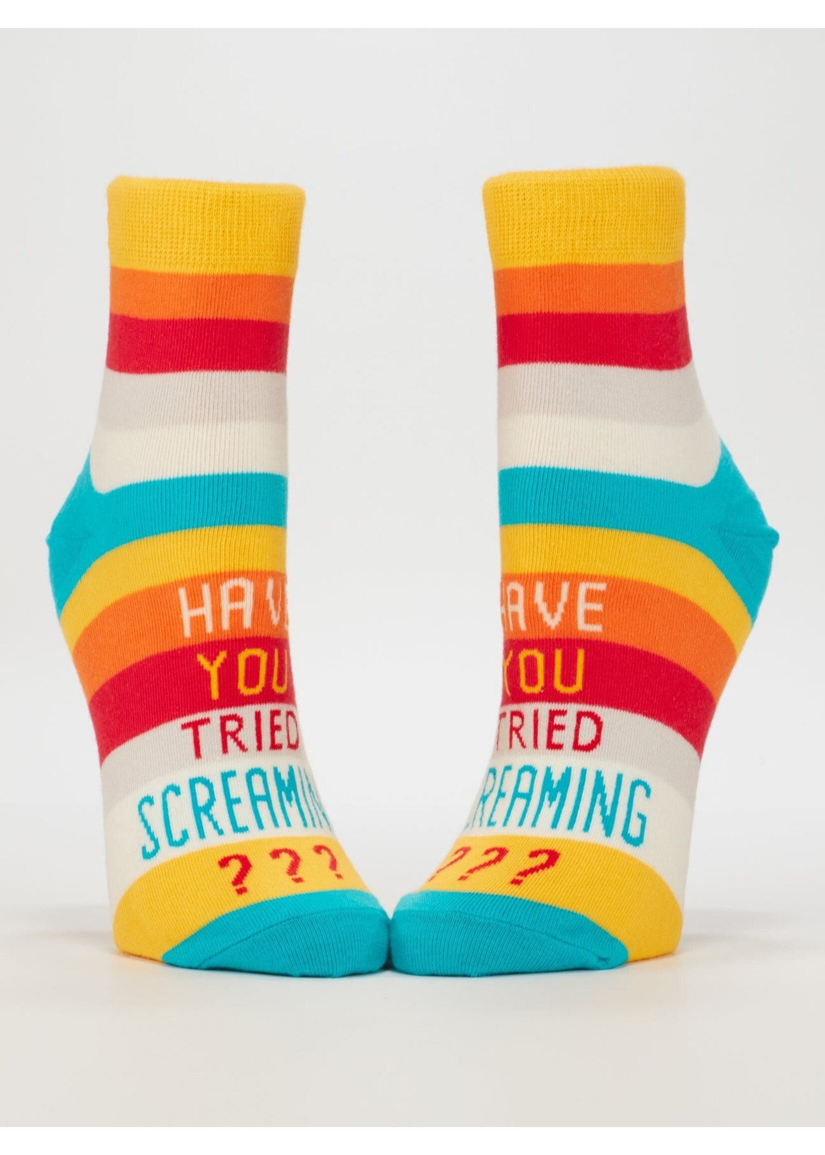 Blue Q Have You Tried Screaming??? Women's Ankle Socks