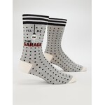 Blue Q I'll Be In The Garage Men's Crew Socks