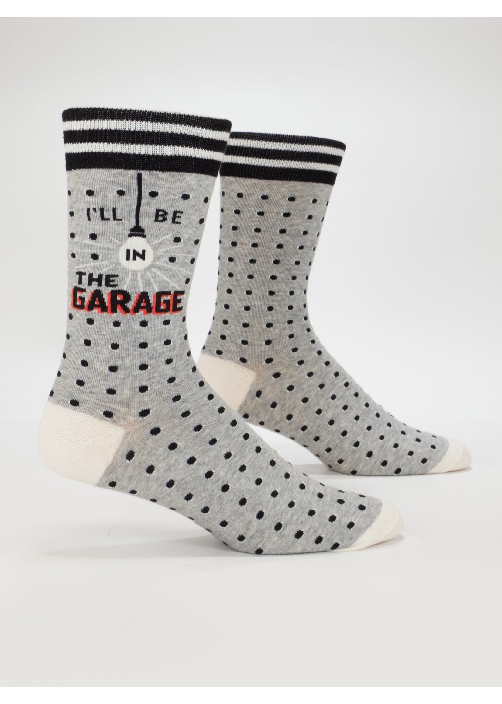 Blue Q I'll Be In The Garage Men's Crew Socks