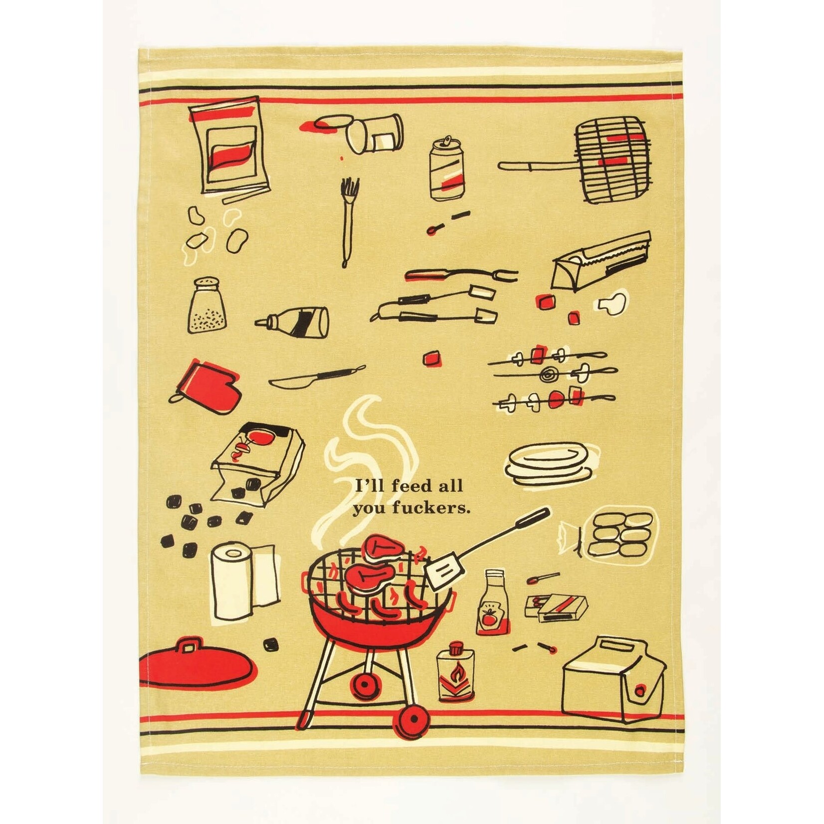 Blue Q I'll Feed All  You F*ckers Dish Towel
