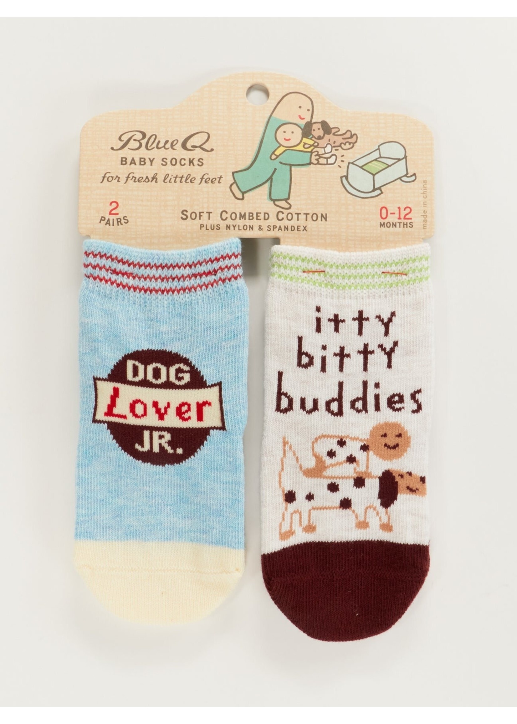 Blue Q Dog Lover Jr./Itty Bitty Buddies Baby Socks