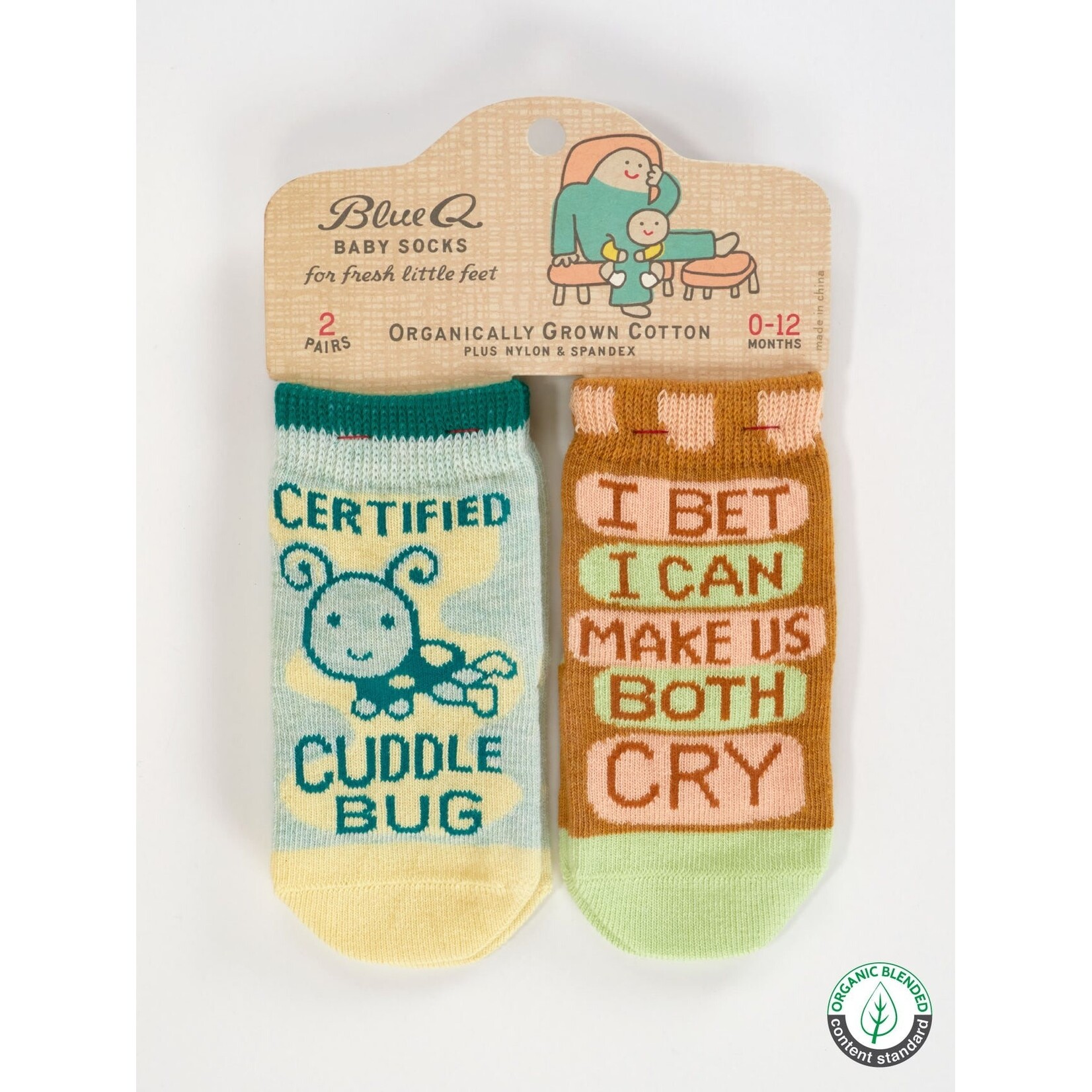 Blue Q Cuddle Bug/Both Cry Baby Socks