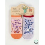 Blue Q Hear Me Giggle/Sleep Baby Socks