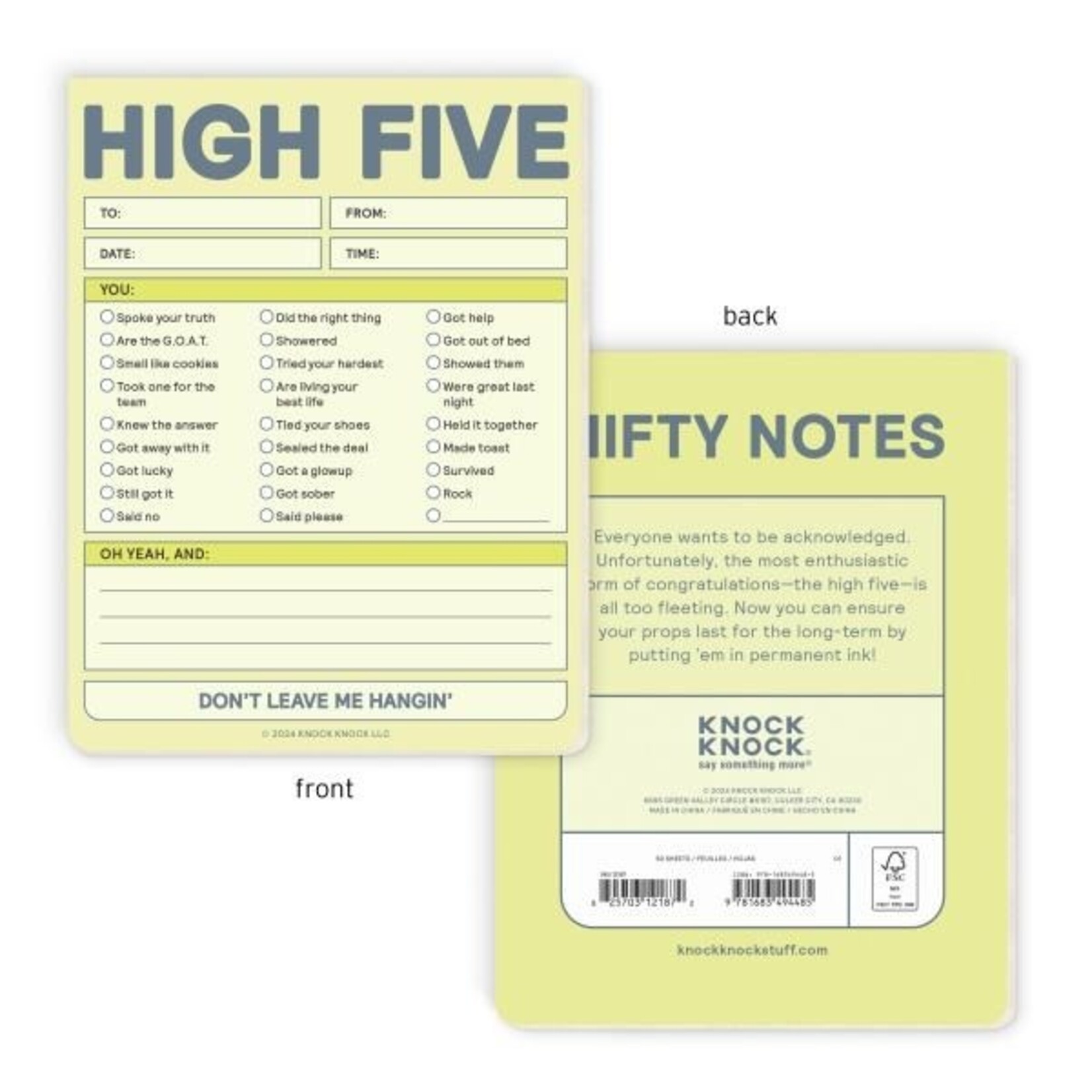 High Five Nifty Notepad