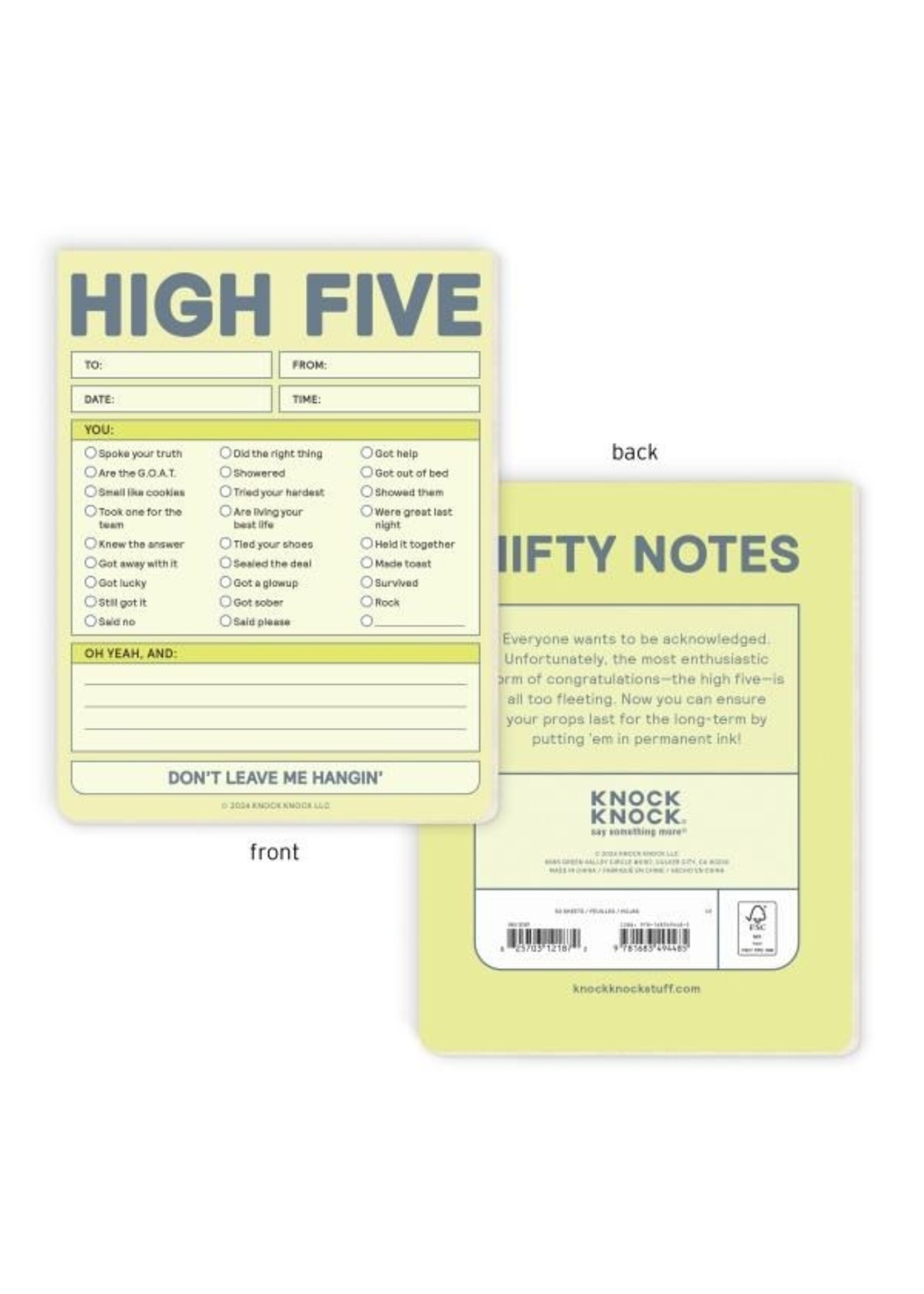 High Five Nifty Notepad