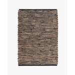 Danica Cooper Black Leather Chindi Rug 2' x 3'